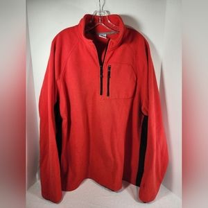 STARTER 1/4 ZIP 90s  FLEECE MEN'S PULLOVER JACKET SIZE XL (46-48) POLYESTER RED